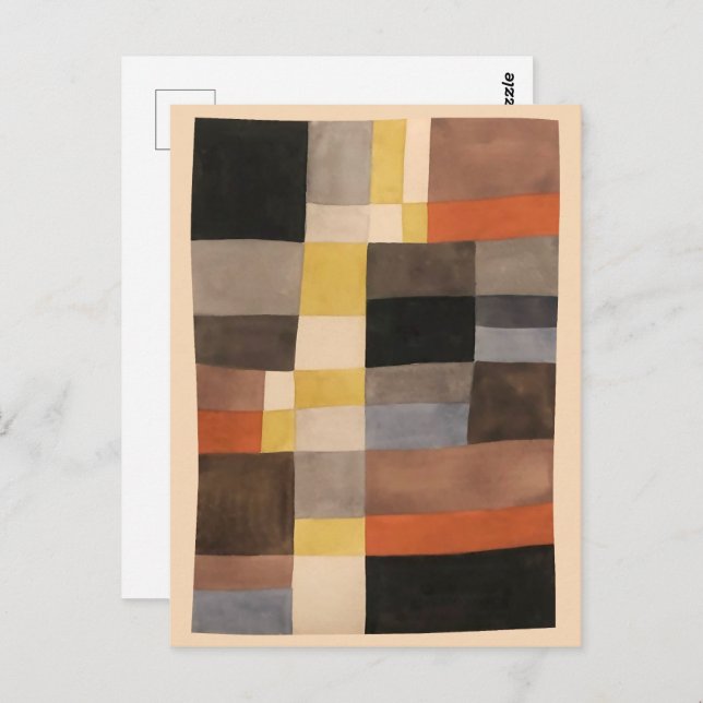 Postal Ritmo vertical-horizontal | Sophie Taeuber-Arp | (Anverso / Reverso)