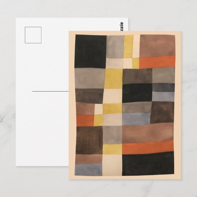 Postal Ritmos Verticales-Horizontales | Sophie Taeuber-Ar (Anverso / Reverso)