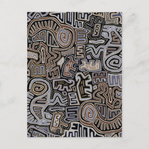 Postal Ritual de Serpiente Peyote Chamán Espíritus