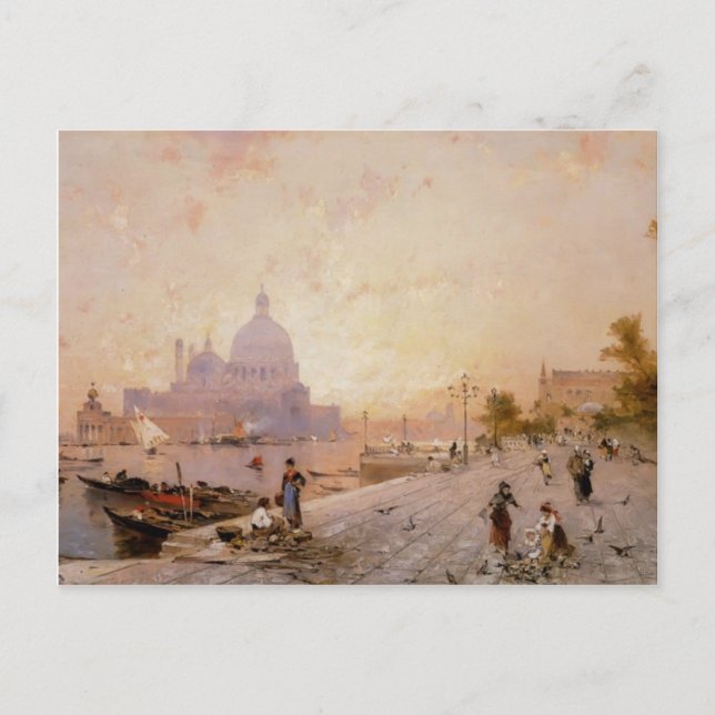 Postal Riva degli Schiavoni, Venecia, por Franz Unterberg (Anverso)