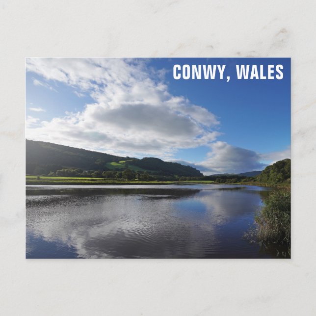 Postal River Conwy Wales Welsh Foto de viaje (Anverso)