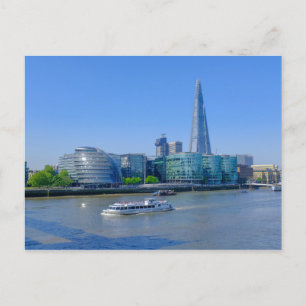 Postal River Thames, London UK Postcard
