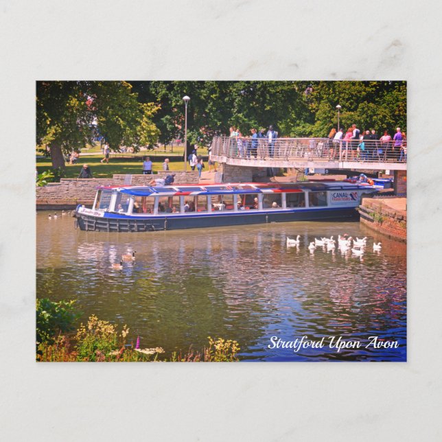 Postal River Tour Stratford a Avon Postcard (Anverso)