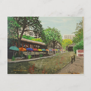 Postal River Walk San Antonio, pintura TX