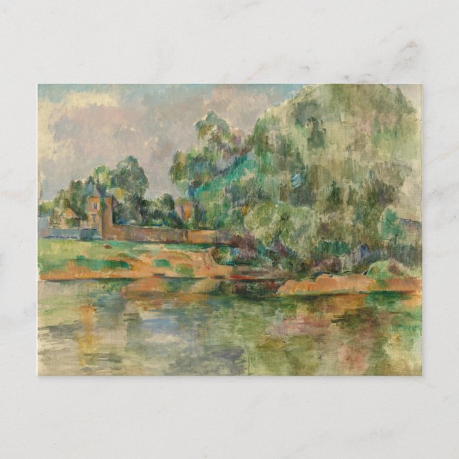 Postal Riverbank por Paul Cezanne Postcard (Anverso)