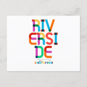 Postal Riverside California Mediados de Siglo, Arte Pop,