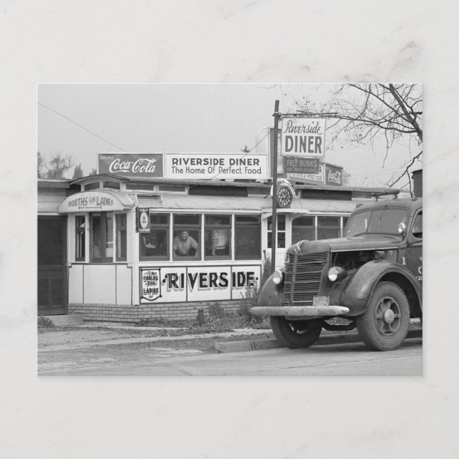 Postal Riverside Diner, 1941 (Anverso)
