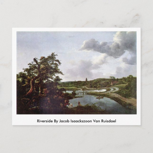 Postal Riverside Por Jacob Isaackszoon Van Ruisdael (Anverso)