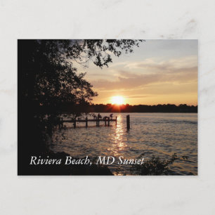 Postal Riviera Beach, MD Sunset - POSTCARD