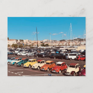Postal Riviera francesa en el coche clásico de Cannes Fra