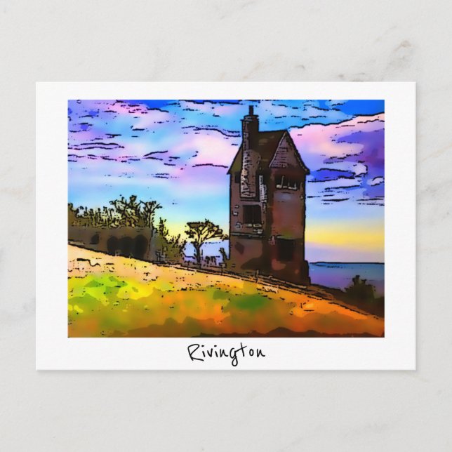 Postal Rivington Pigeon Tower Leverhulmes Garden Horwich (Anverso)