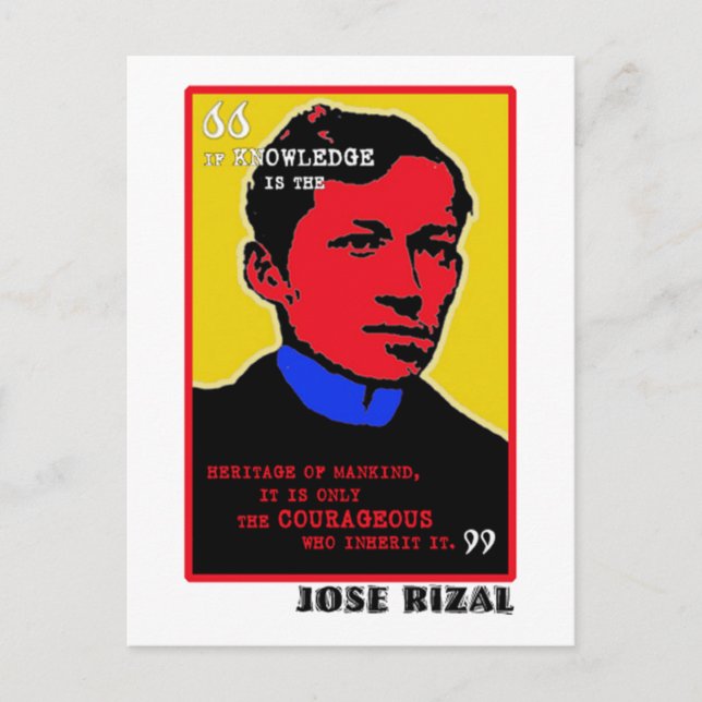 Postal Rizal valiente (Anverso)