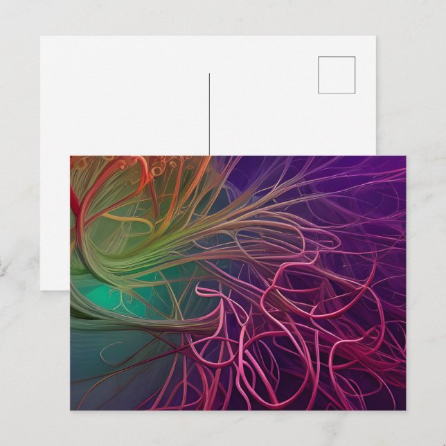 Postal Rizomas arcoiris (Anverso / Reverso)