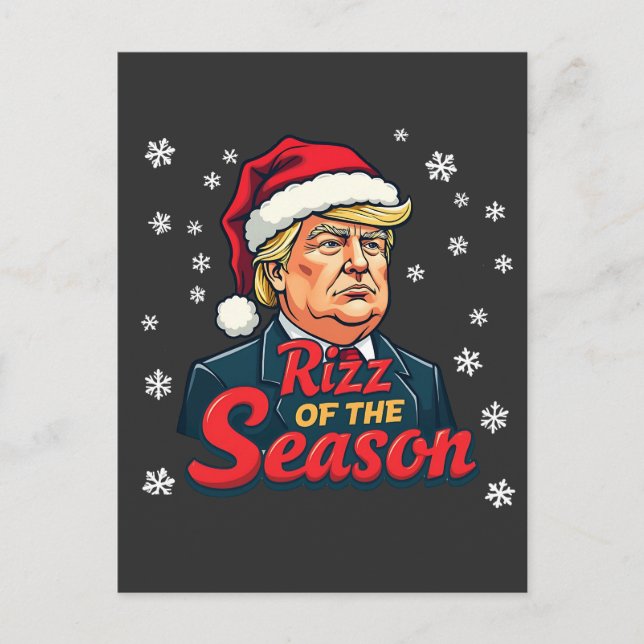 Postal Rizz of the Season Funny Navidades de Trump (Anverso)