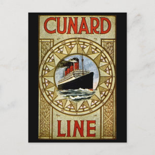 Postal RMS Berengaria Cunard Line Vintage Luxury Line