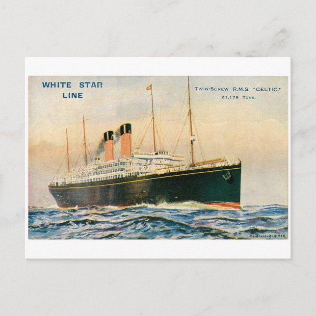 Postal RMS Celtic (Anverso)