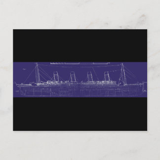 Postal RMS Titanic Original Blueprint, mejorado para colo