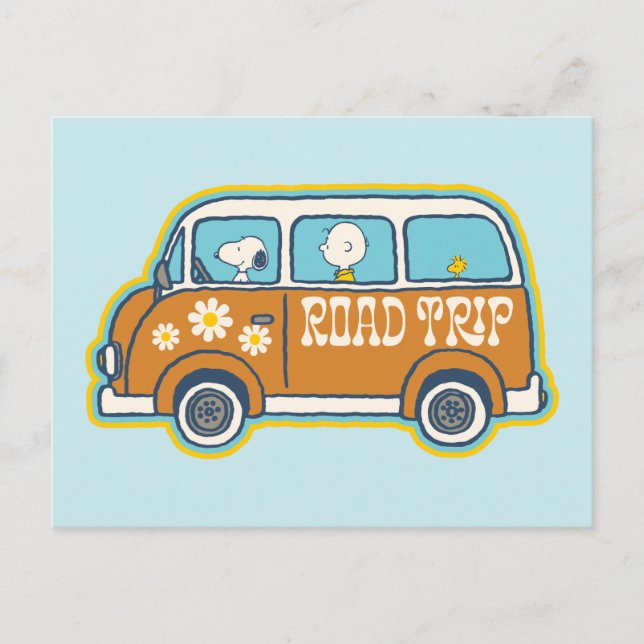 Postal Road Trippin | Peanuts Road Trip Van (Anverso)
