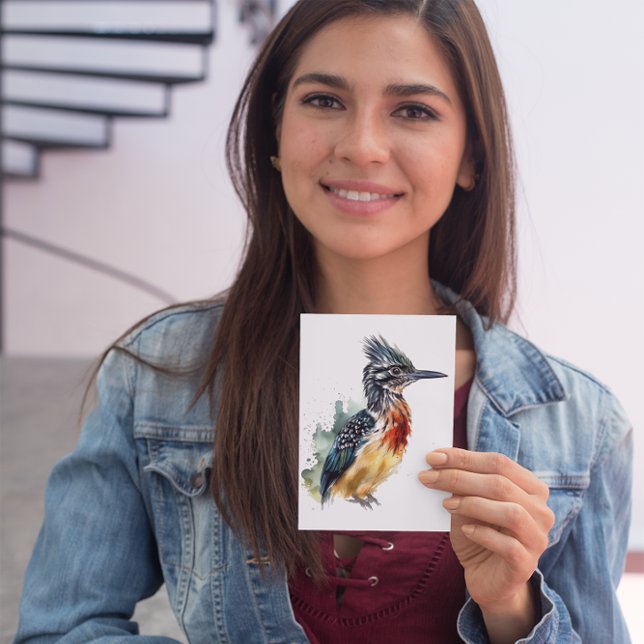 Postal Roadrunner colorido en color agua (Subido por el creador)