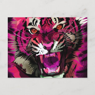 Postal Roar de tigres - Rosa
