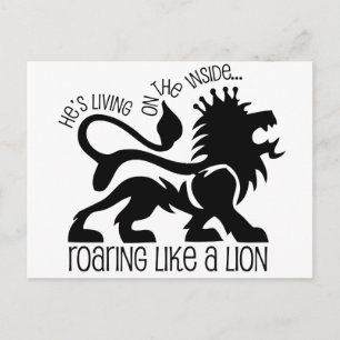 Postal Roarando como un león