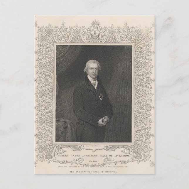 Postal Robert Banks Jenkinson, 2° Conde de Liverpool (Anverso)
