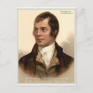 Postal Robert Burns "Conocerla" Regalos y Camisetas de Ci