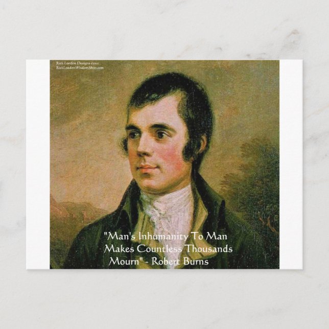 Postal Robert Burns Famous Cita (Anverso)
