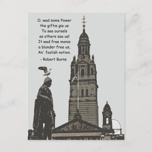 Postal Robert Burns Ponders Glasgow City Chambers (Anverso)