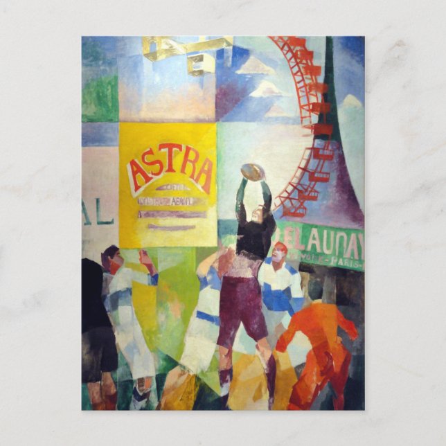 Postal Robert Delaunay El Equipo De Cardiff (Anverso)