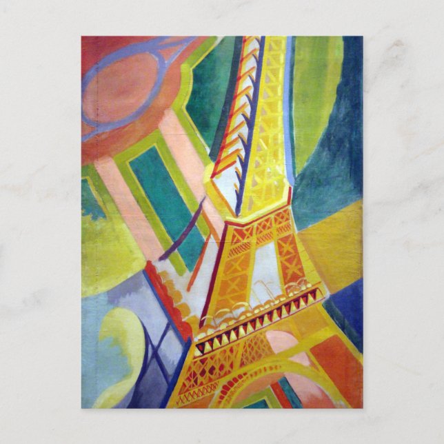 Postal Robert Delaunay Tour Eiffel (Anverso)