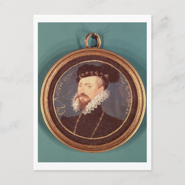 Postal Robert Dudley, Conde de Leicester (c.1532-88) 1576 (Anverso)