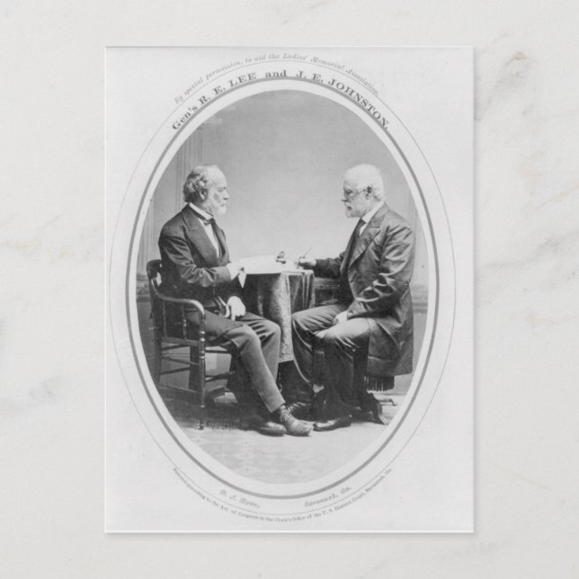 Postal Robert E. Lee y Joseph E. Johnston (Anverso)