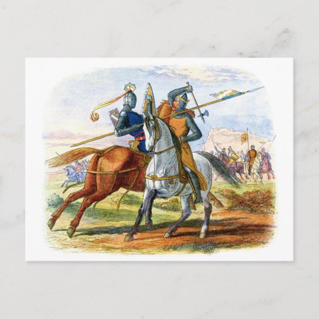 Postal Robert el Bruce mata a Sir Henry Bohum (Anverso)