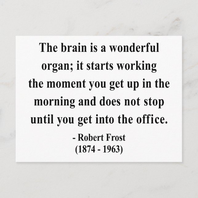 Postal Robert Frost Quote 6a (Anverso)