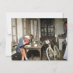 Postal Robert Jacquinot Tour Etapa 5 Tomando Un Descanso 