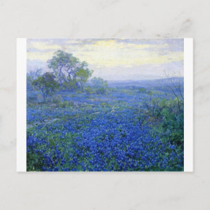 Postal Robert Julian Onderdonk a-nublado-day-bluebonnets