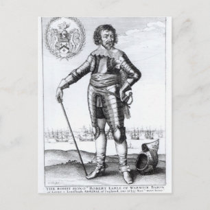 Postal Robert Rich, 2.º Conde de Warwick