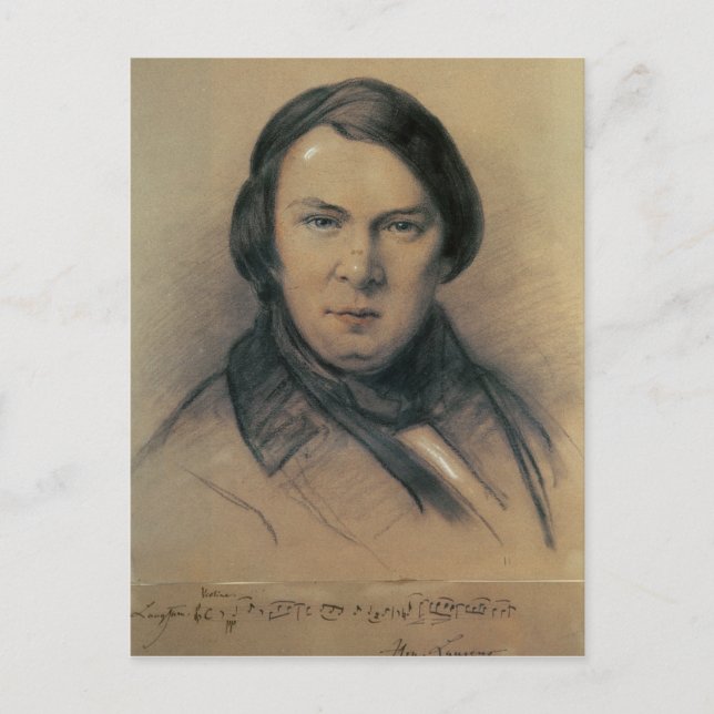 Postal Robert Schumann 1853 (Anverso)