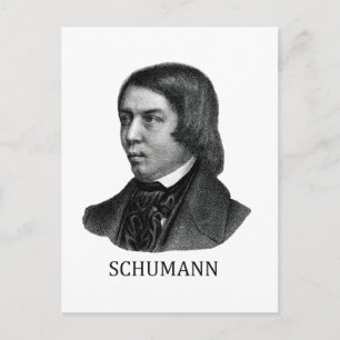Postal Robert Schumann, negro