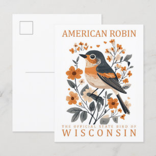 Postal Robin Bird of Wisconsin Travel