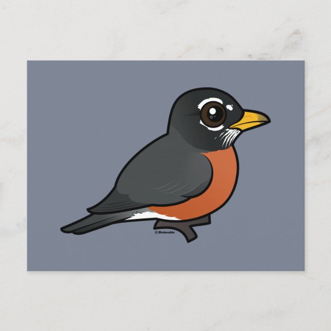 Postal Robin estadounidense birdorable (Anverso)