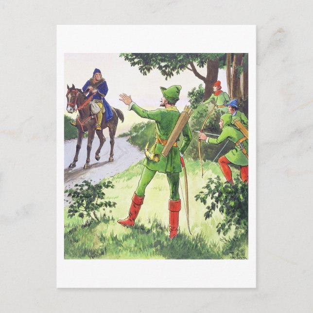 Postal Robin Hood, de 'Peeps into Past', publicado (Anverso)