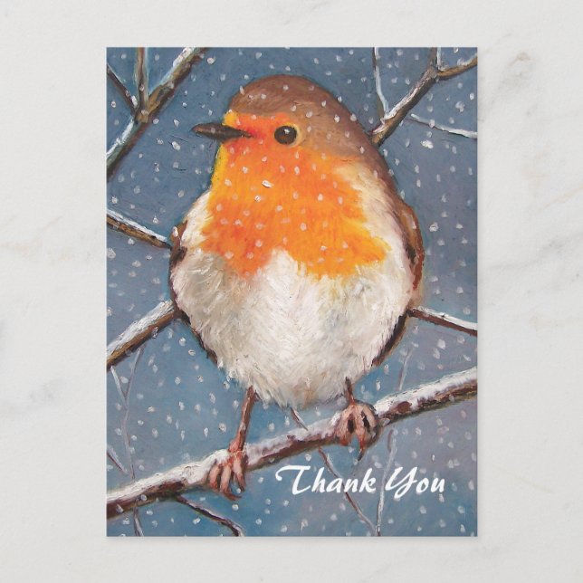 POSTAL ROBIN INGLÉS: ARTWORK: GRACIAS (Anverso)