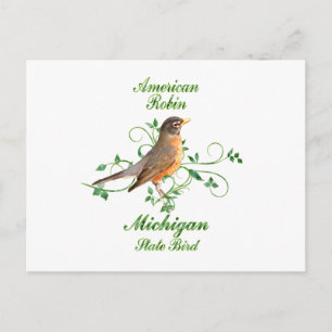 Postal Robin Michigan State Bird
