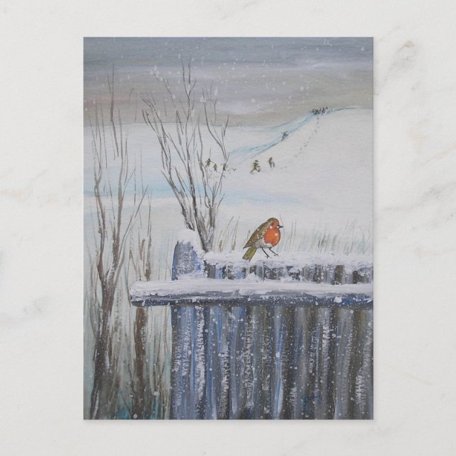 Postal Robin Red Breast (Anverso)