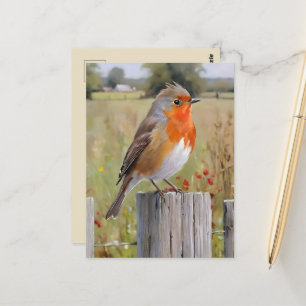 Postal Robin Redmama Postcard