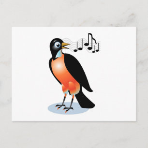 Postal Robin Singing