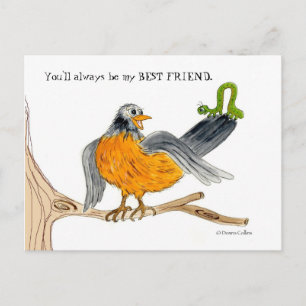 Postal Robin y Green Inch Worm