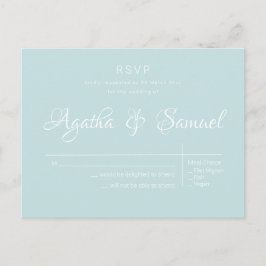 Postal Robins Egg Blue Classic Wedting RSVP